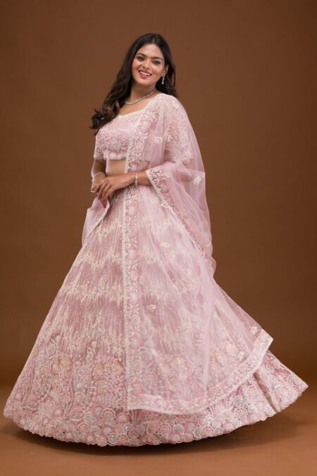 Threadwork Net Readymade Lehenga