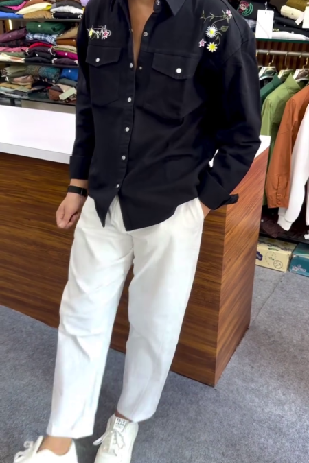 Men’s Full Sleeve Shirts with Small Embroidery Work