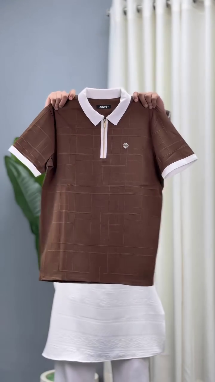 Men’s Half-Zip Half-Sleeve T-Shirts - Image 2