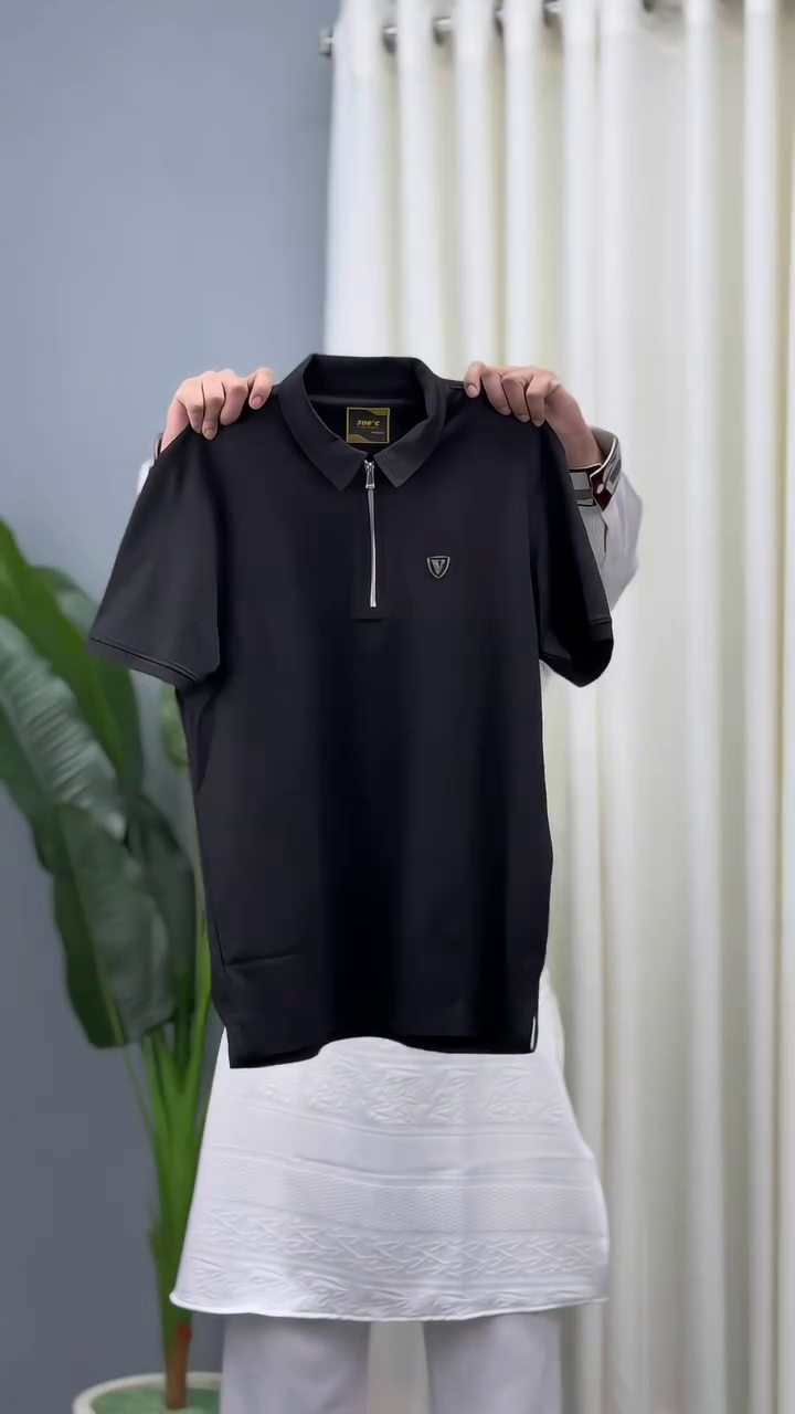 Men’s Half-Zip Half-Sleeve T-Shirts - Image 6