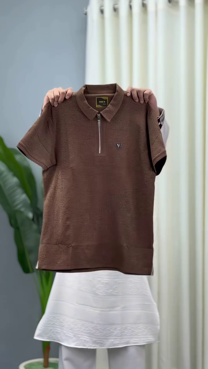 Men’s Half-Zip Half-Sleeve T-Shirts - Image 4