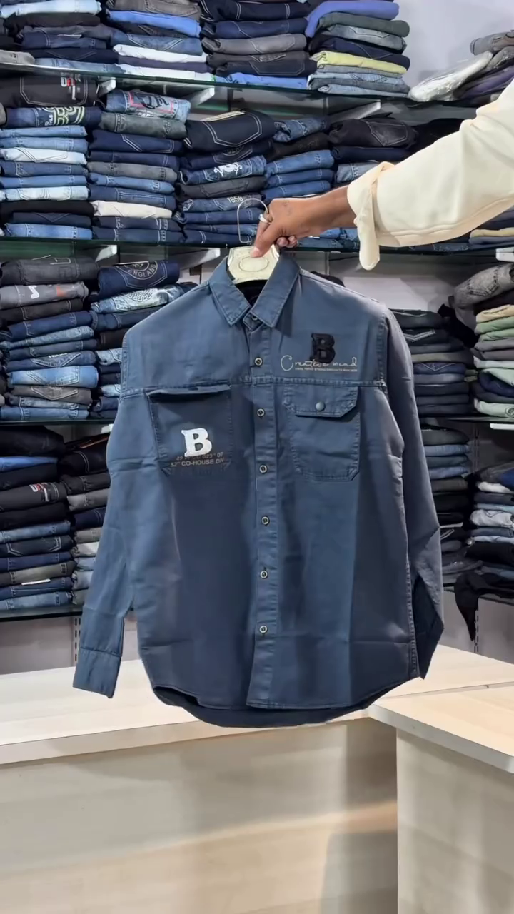 Men’s Full Sleeve Denim Shirt - Image 2
