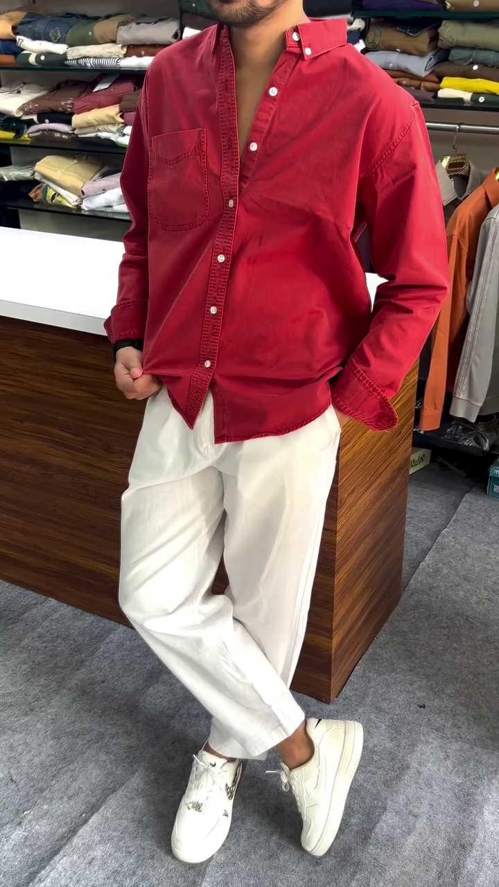 Men's Plain Full Sleeve Shirt for Daily Wear