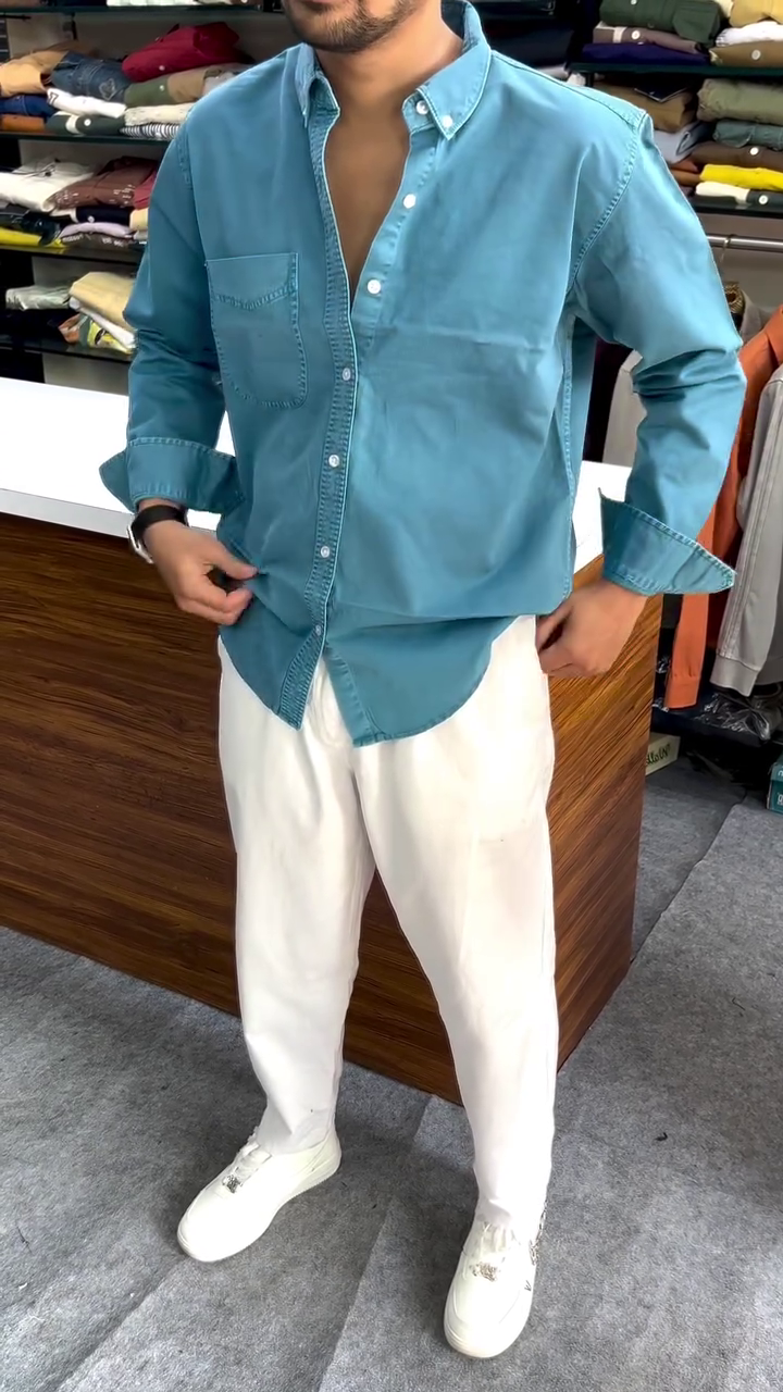 Men's Plain Full Sleeve Shirt for Daily Wear - Image 4