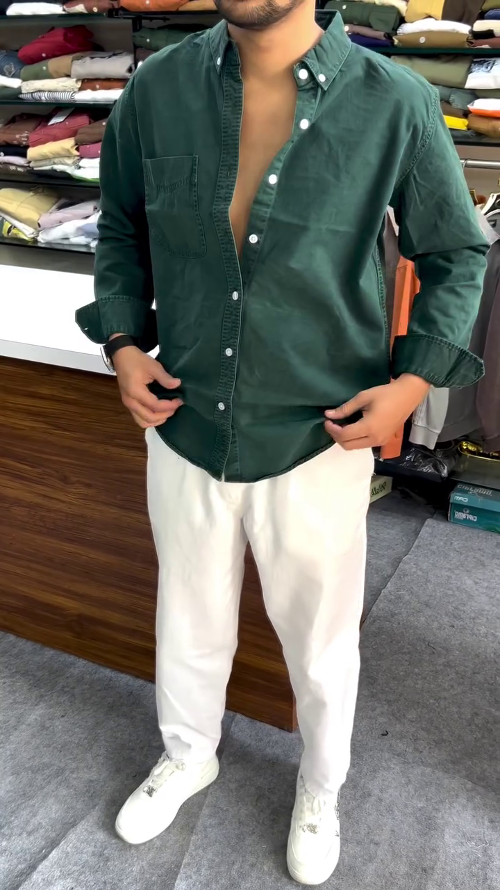 Men's Plain Full Sleeve Shirt for Daily Wear - Image 2