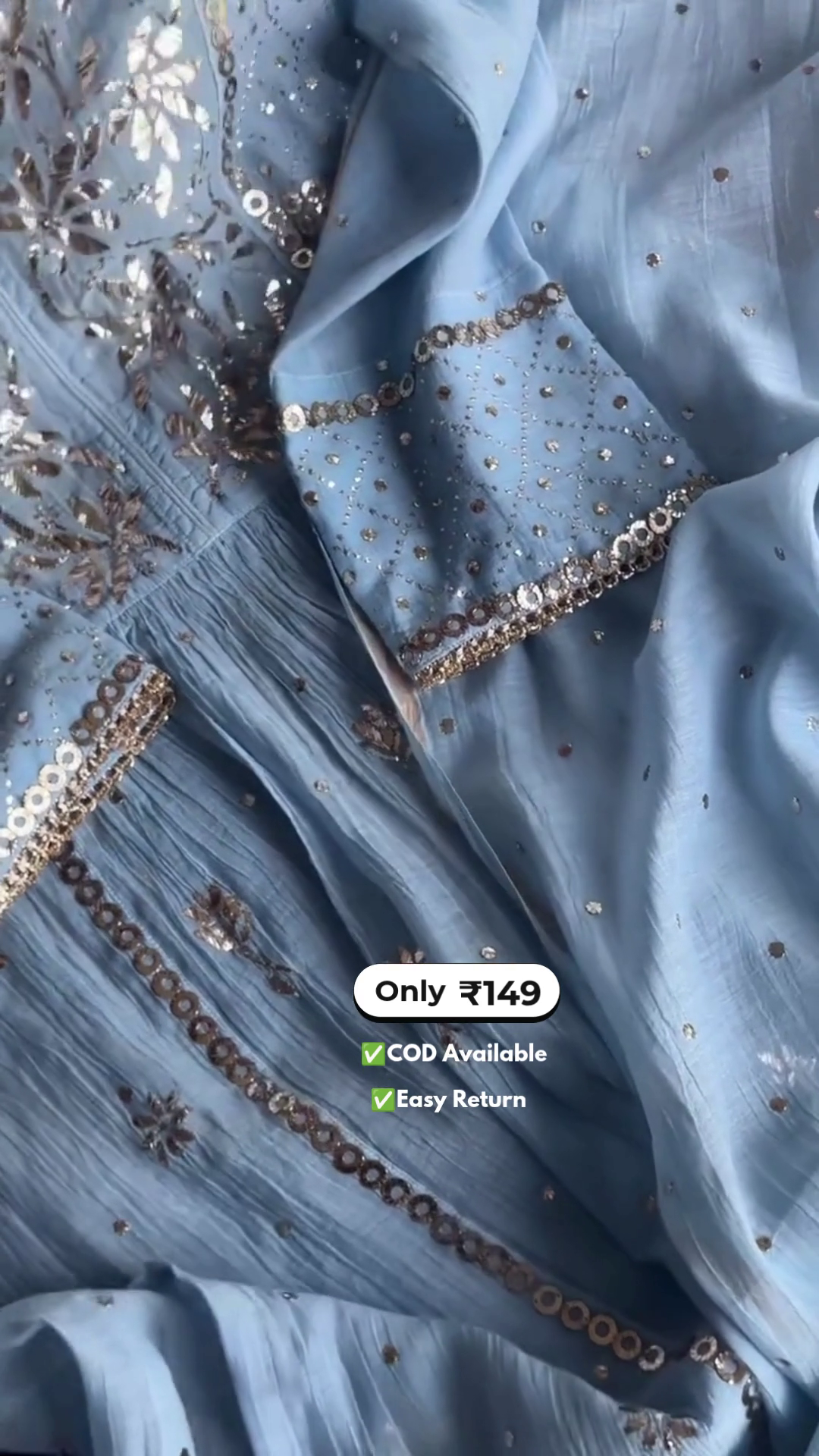 Women's Anarkali Suit with Mirror Work - Image 2