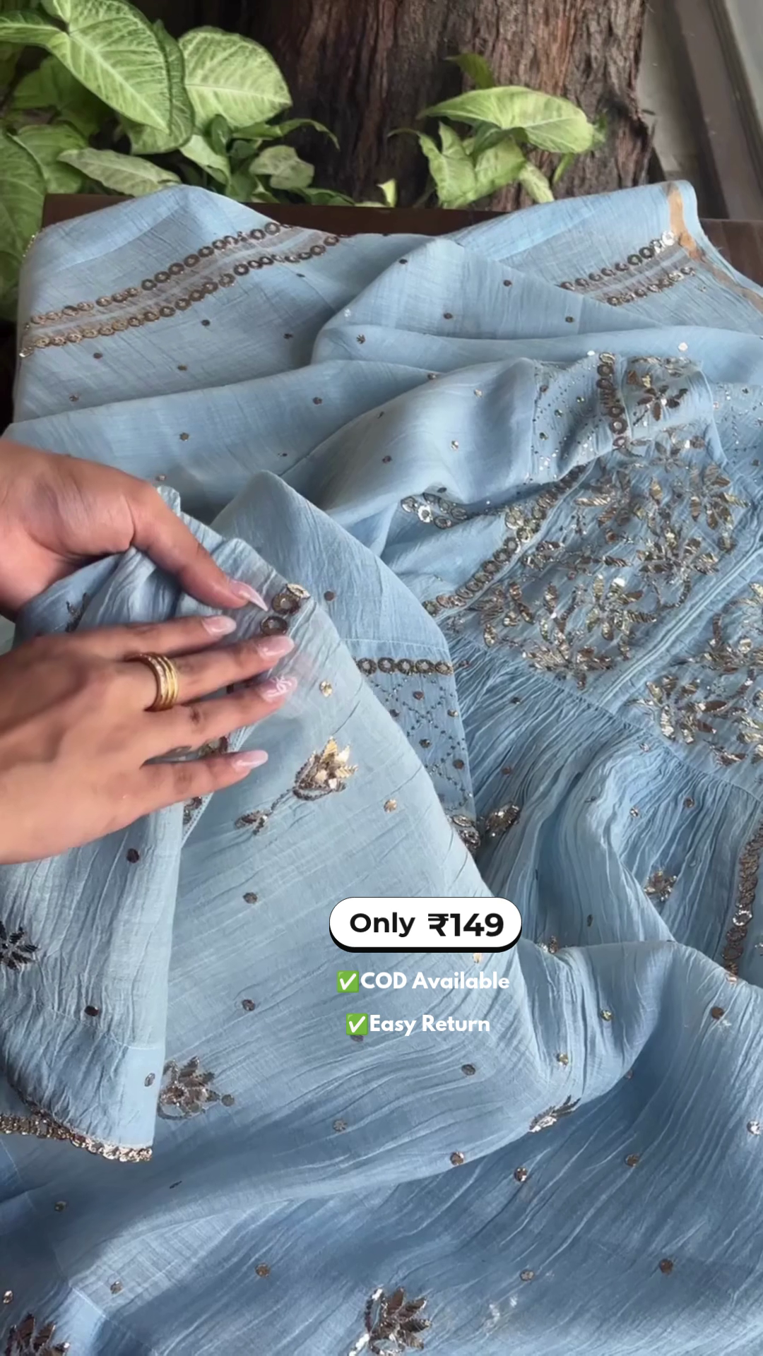Women's Anarkali Suit with Mirror Work - Image 4