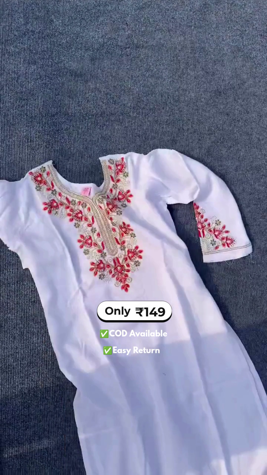 Elegant White Kurti with Designer Border, Palazzo & Dupatta Set for Women