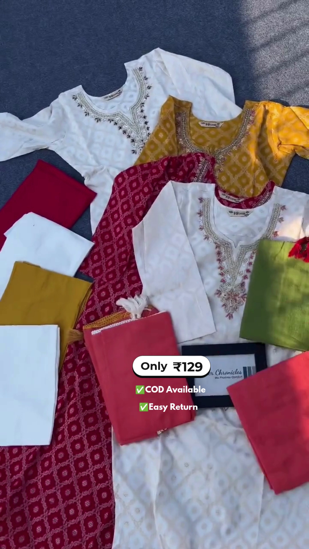 Stylish Women's Kurti with Palazzo and Dupatta Set - Image 3