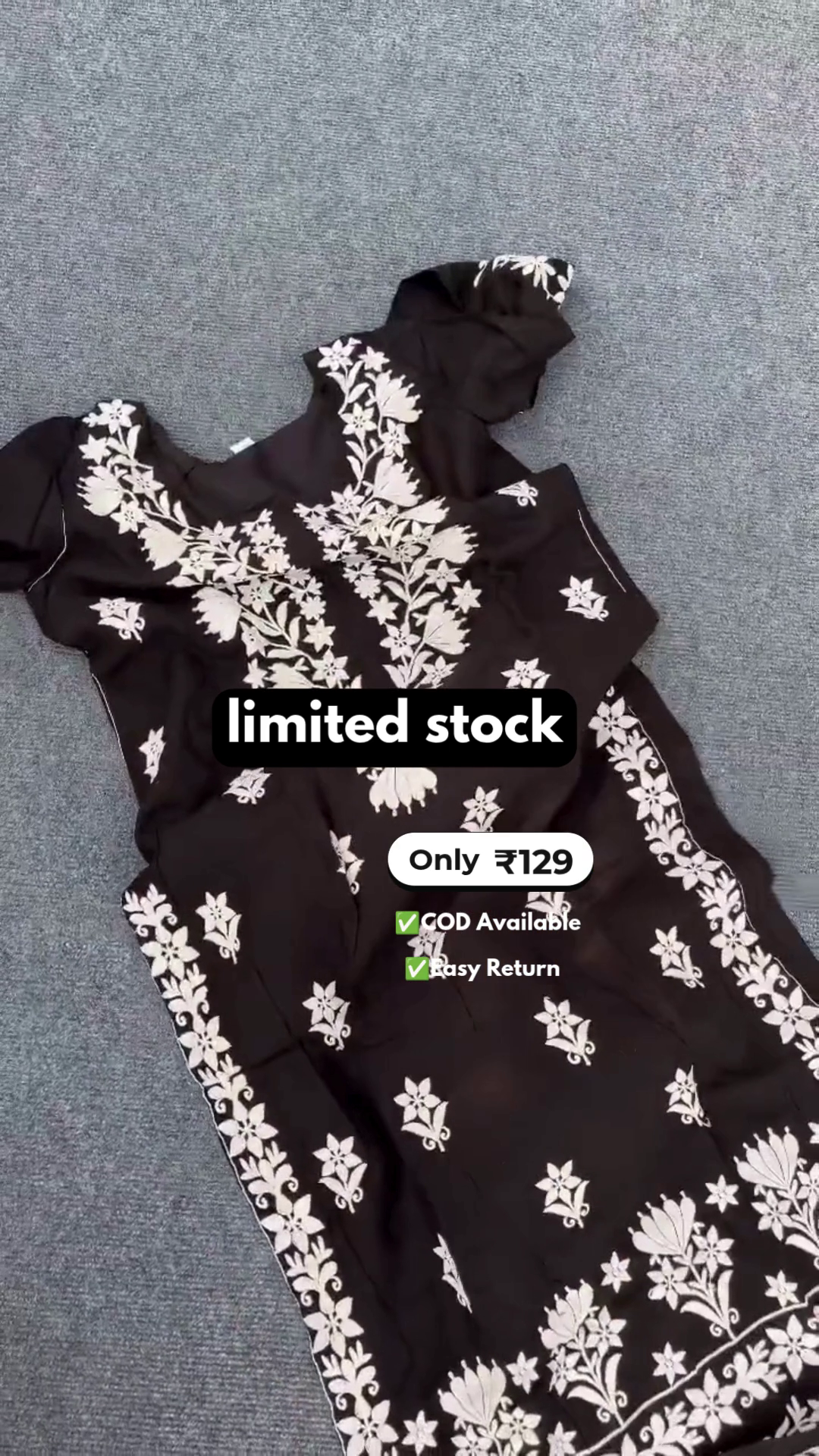 Elegant Women's Chikankari Kurti with Intricate Embroidery Work
