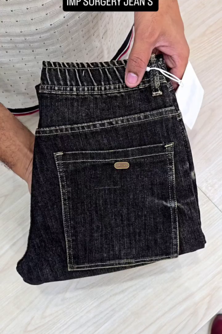 Men's Black Trouser-Fit Jeans