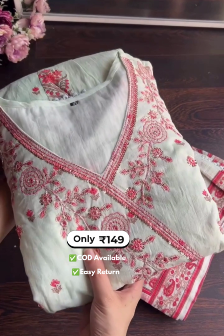 Women’s Anarkali Cotton Suits with Dupatta