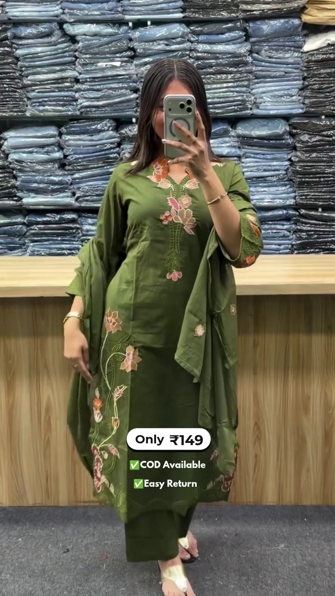 Elegant Women’s Long Kurti with Palazzo Set Featuring Exquisite Embroidery Work