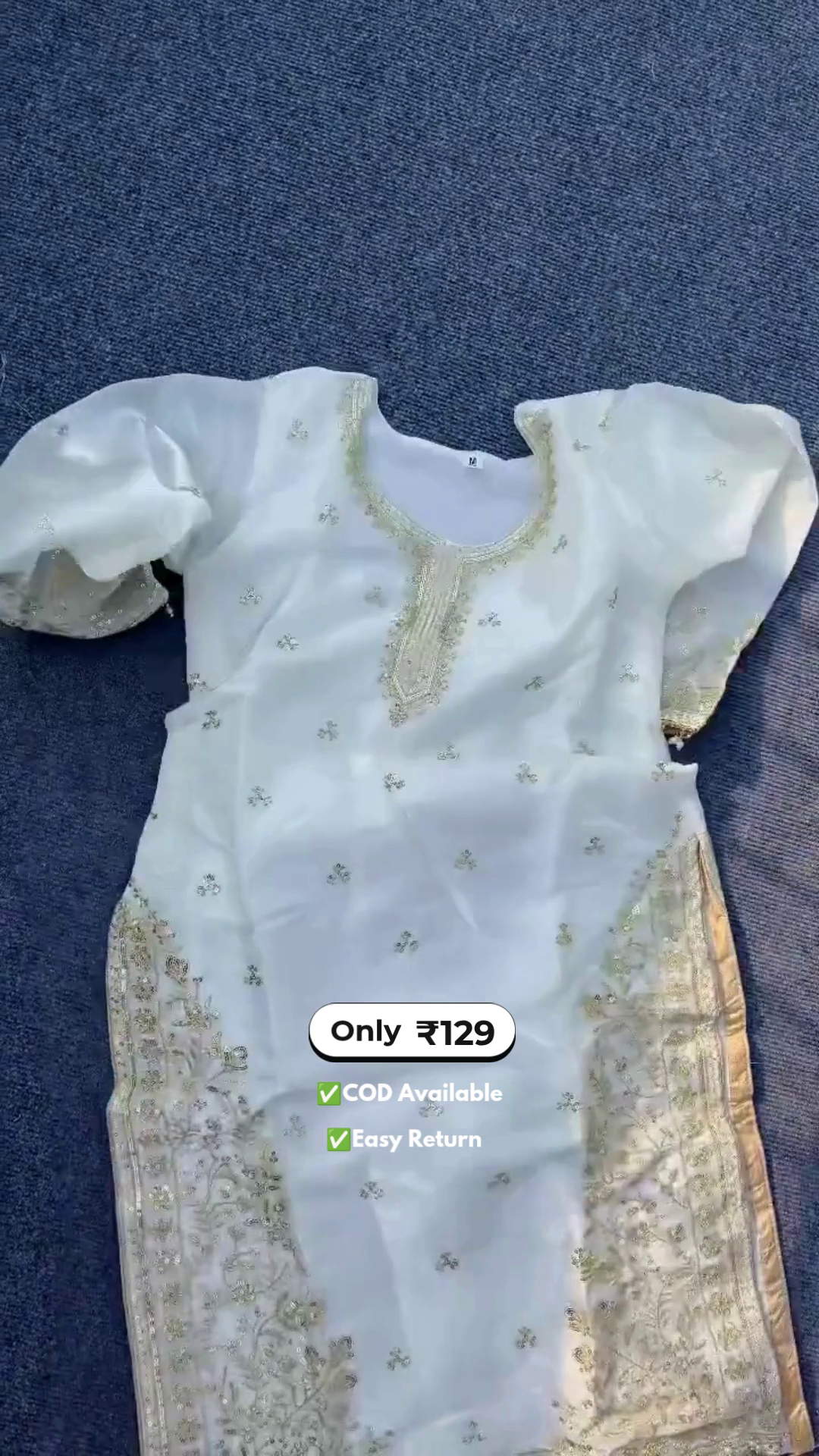 Elegant Women's Off-White Embroidered Salwar Suits