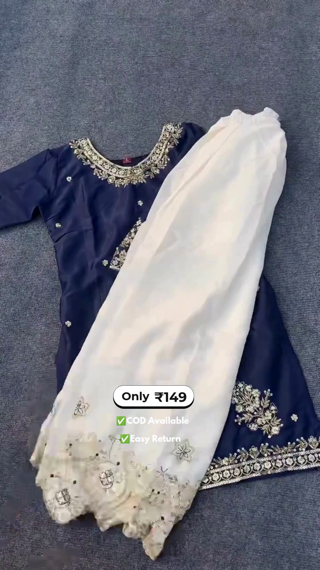 Elegant Women's Blue Designer Salwar Suits - Image 2