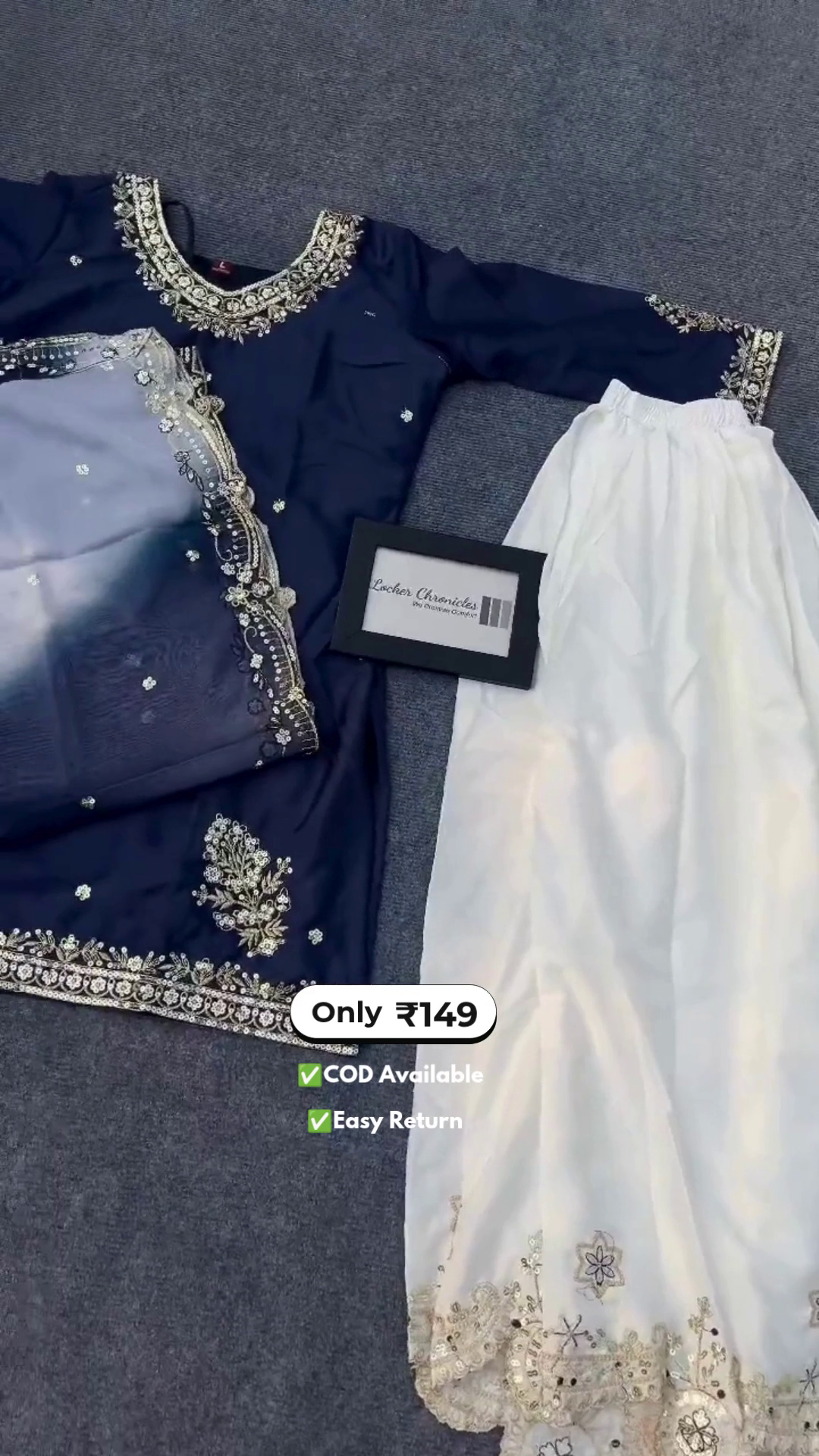 Elegant Women's Blue Designer Salwar Suits - Image 4