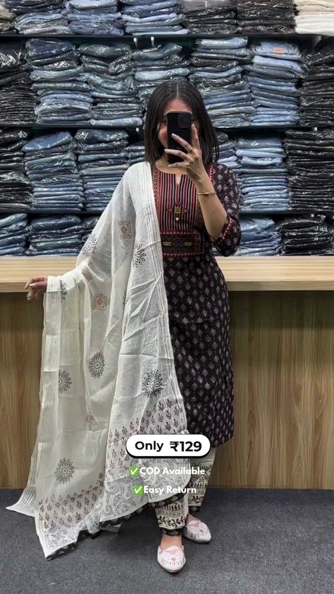 Elegant Women's Cotton Kurta Sets with Dupatta