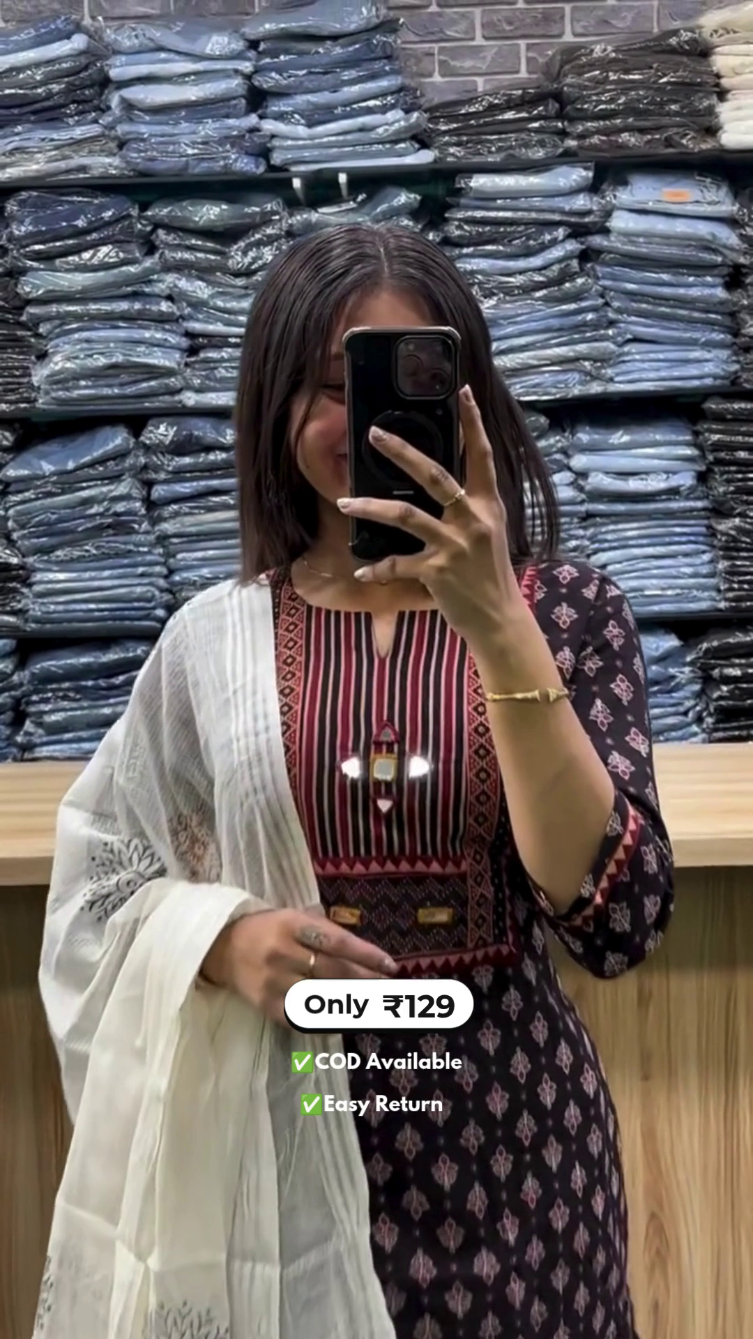 Elegant Women's Cotton Kurta Sets with Dupatta - Image 2