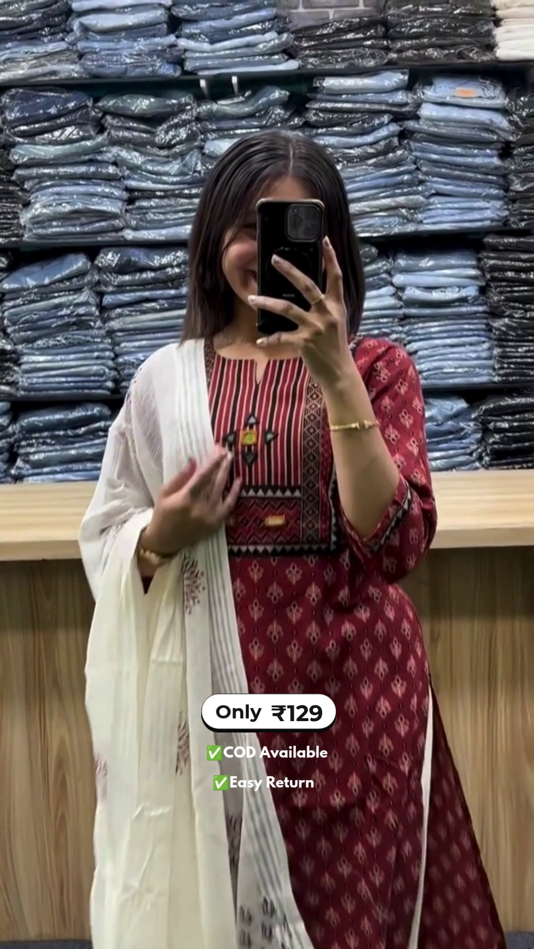 Elegant Women's Cotton Kurta Sets with Dupatta - Image 3