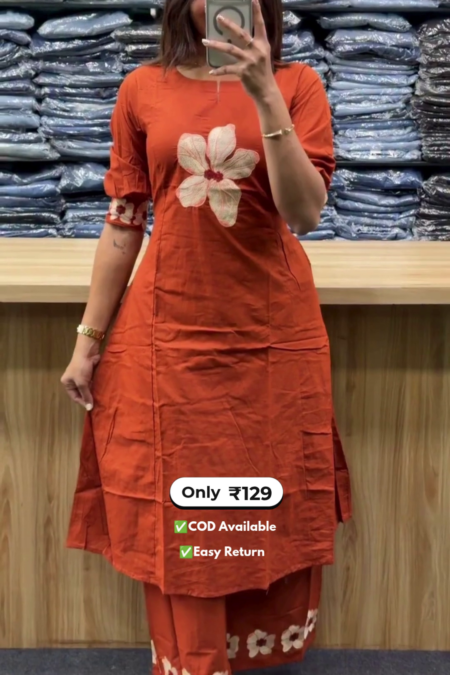 Elegant Women's Round Neck Kurta Sets with Palazzo