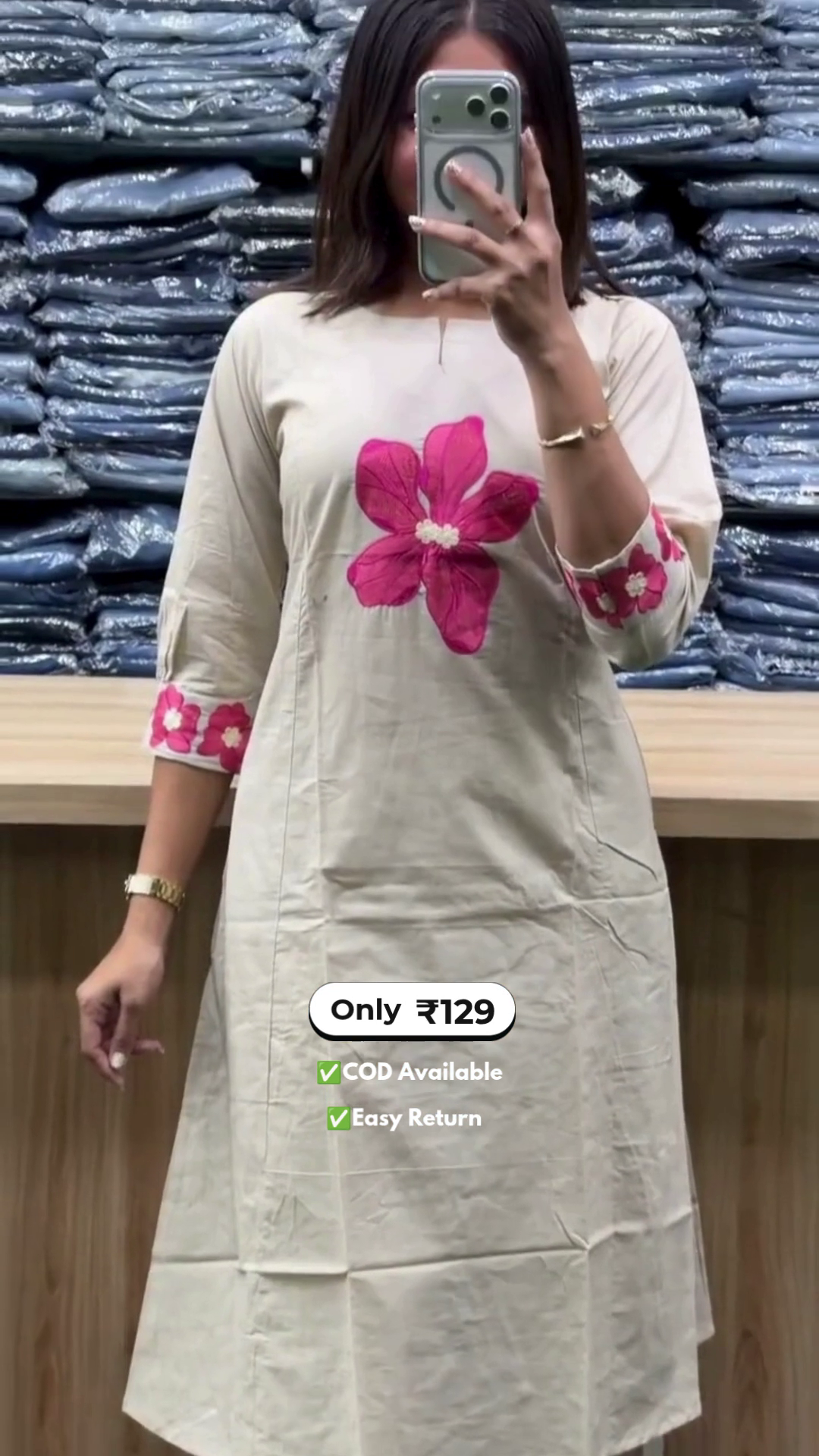Elegant Women's Round Neck Kurta Sets with Palazzo - Image 3