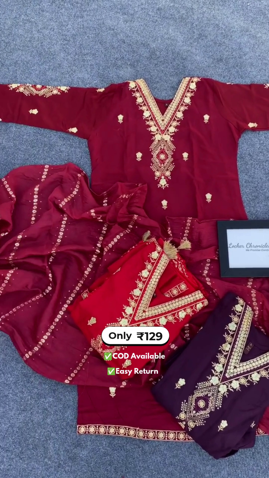 Women's Designer Dress Set with Elegant Heavy Embroidery Work - Image 2