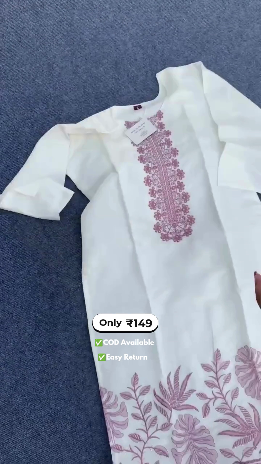 Women's Elegant White Embroidered Kurta Set |