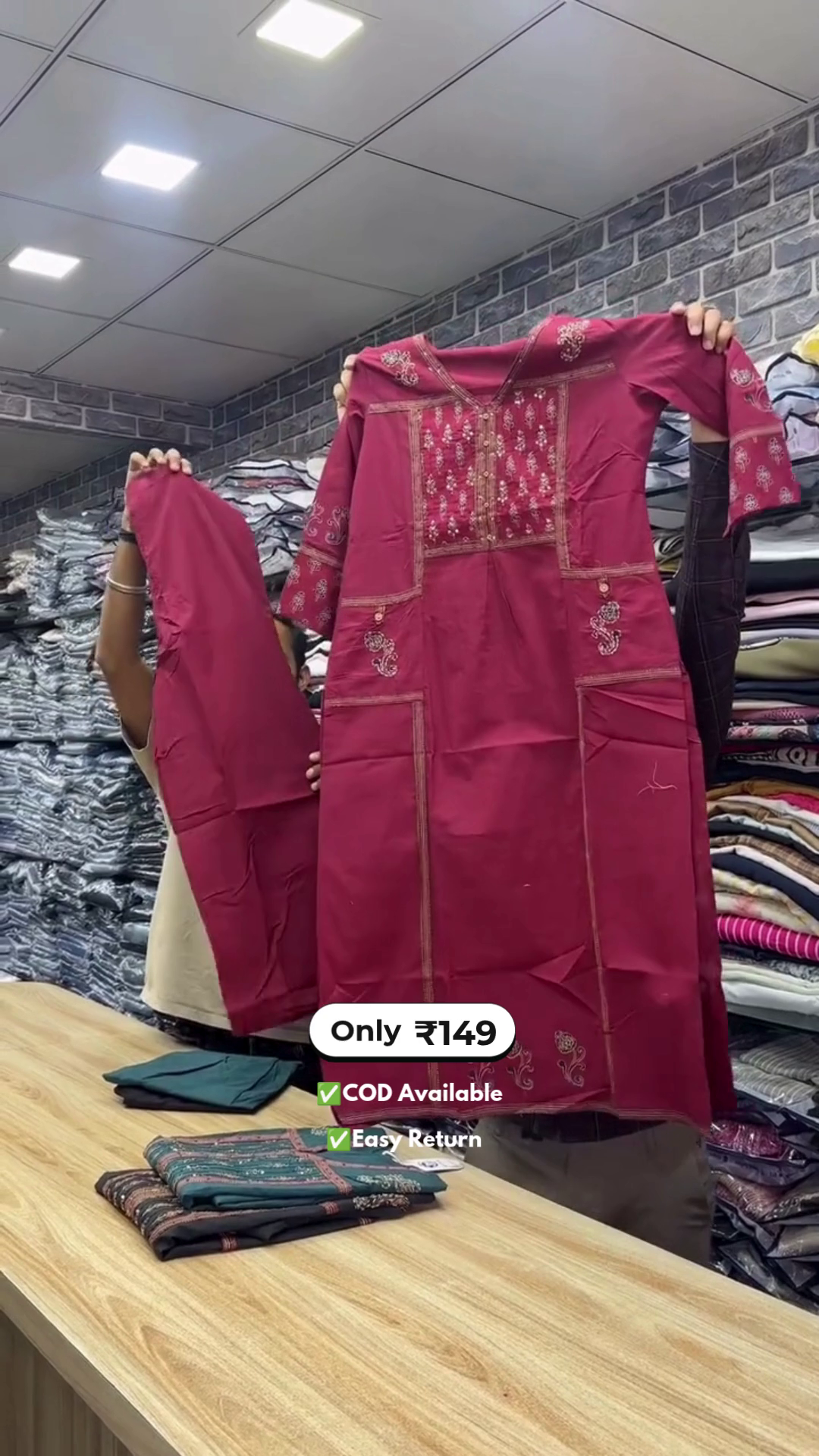 Women's Cotton Dress with Dupatta Set