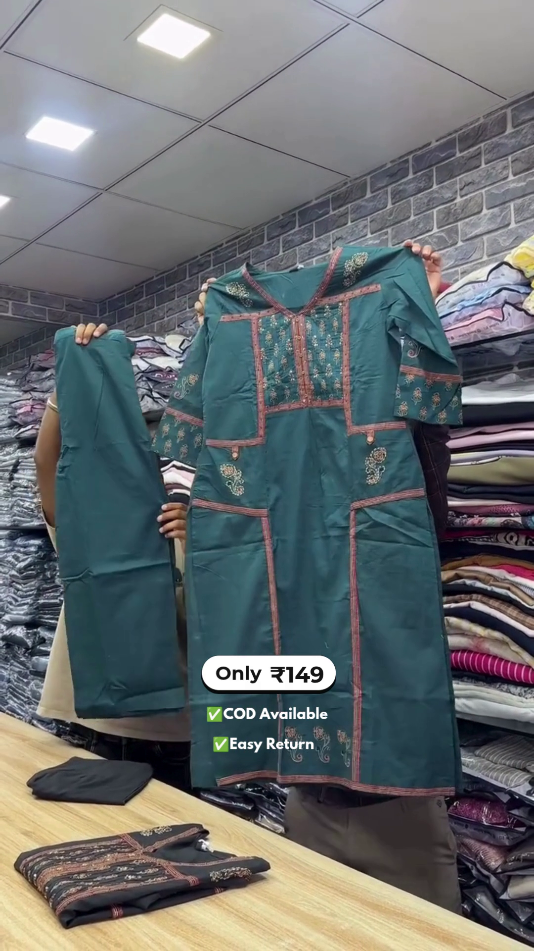 Women's Cotton Dress with Dupatta Set - Image 6