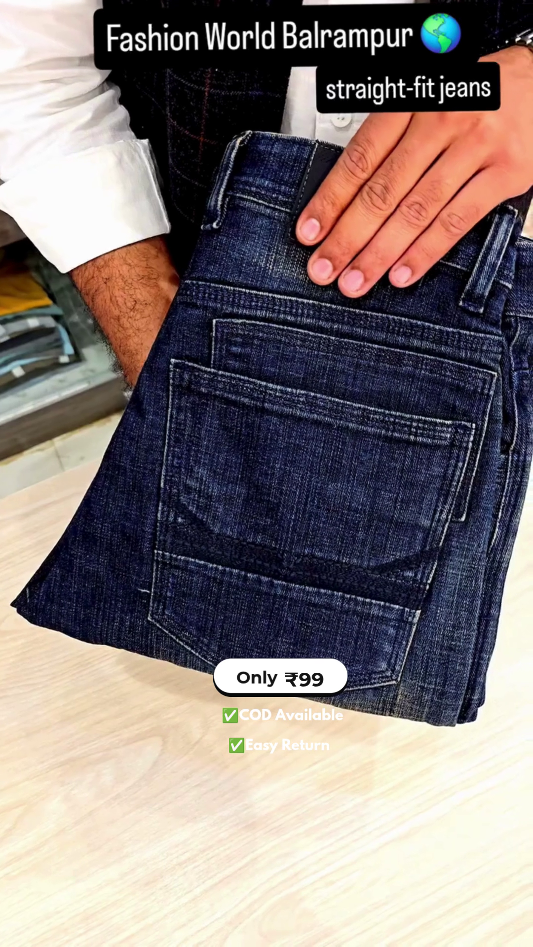 Men's Straight Fit Denim Jeans