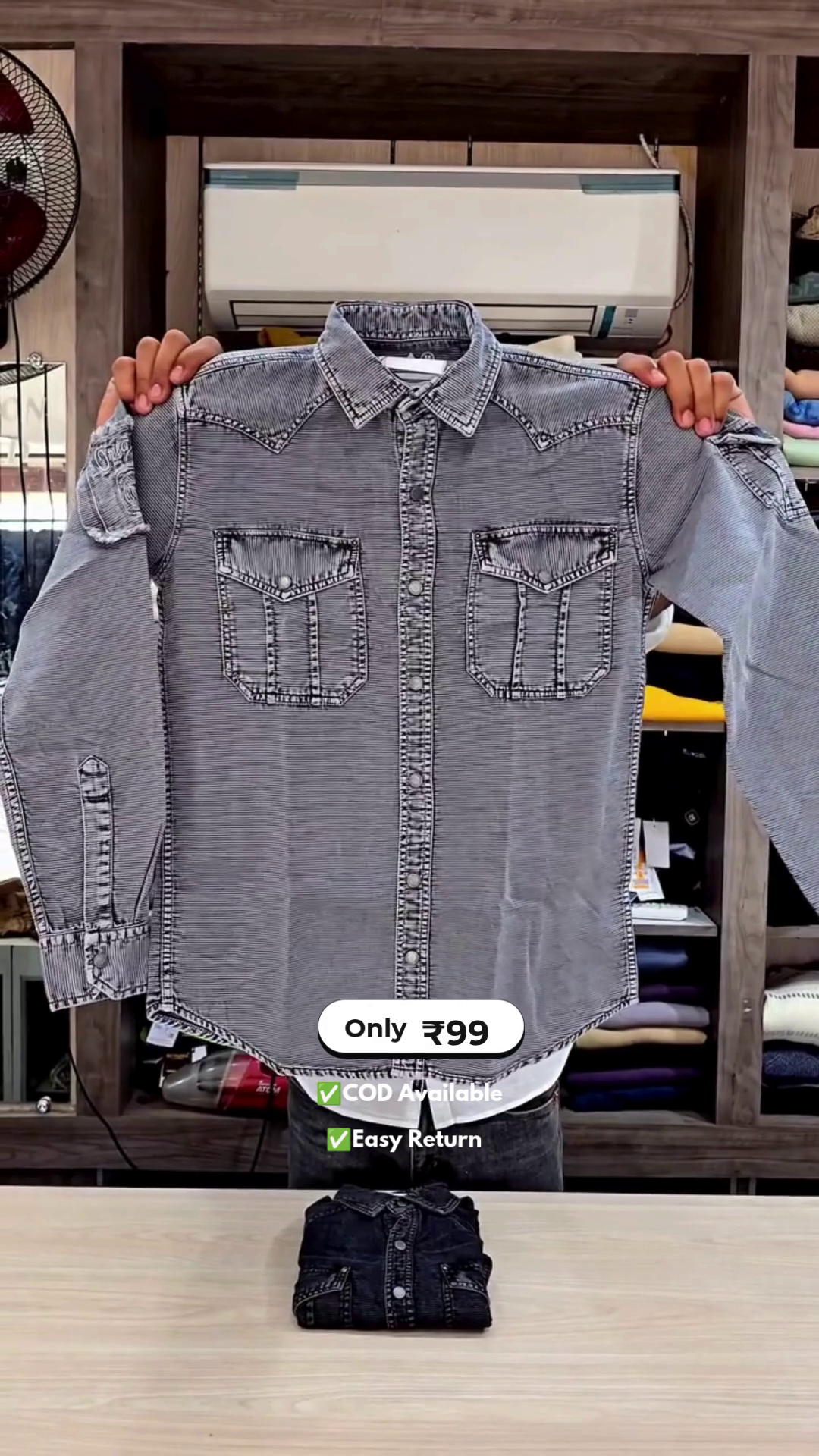 Men's Full Sleeve Denim Shirt - Image 3
