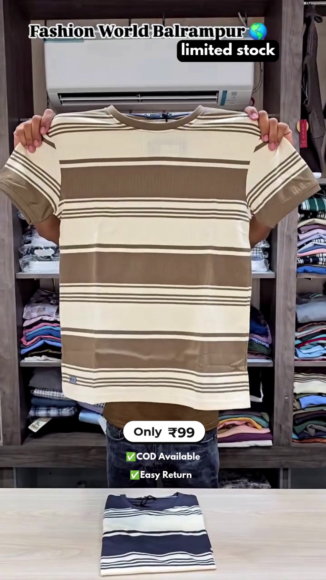 Men's Striped Half Sleeve T-Shirt - Image 4