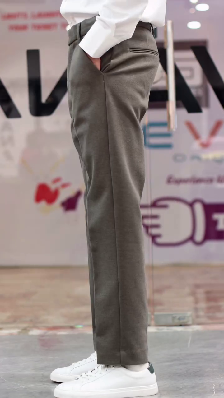 Men Slim Fit Everyday Smart Wear Comfort Stretch Formal Trouser - Image 7