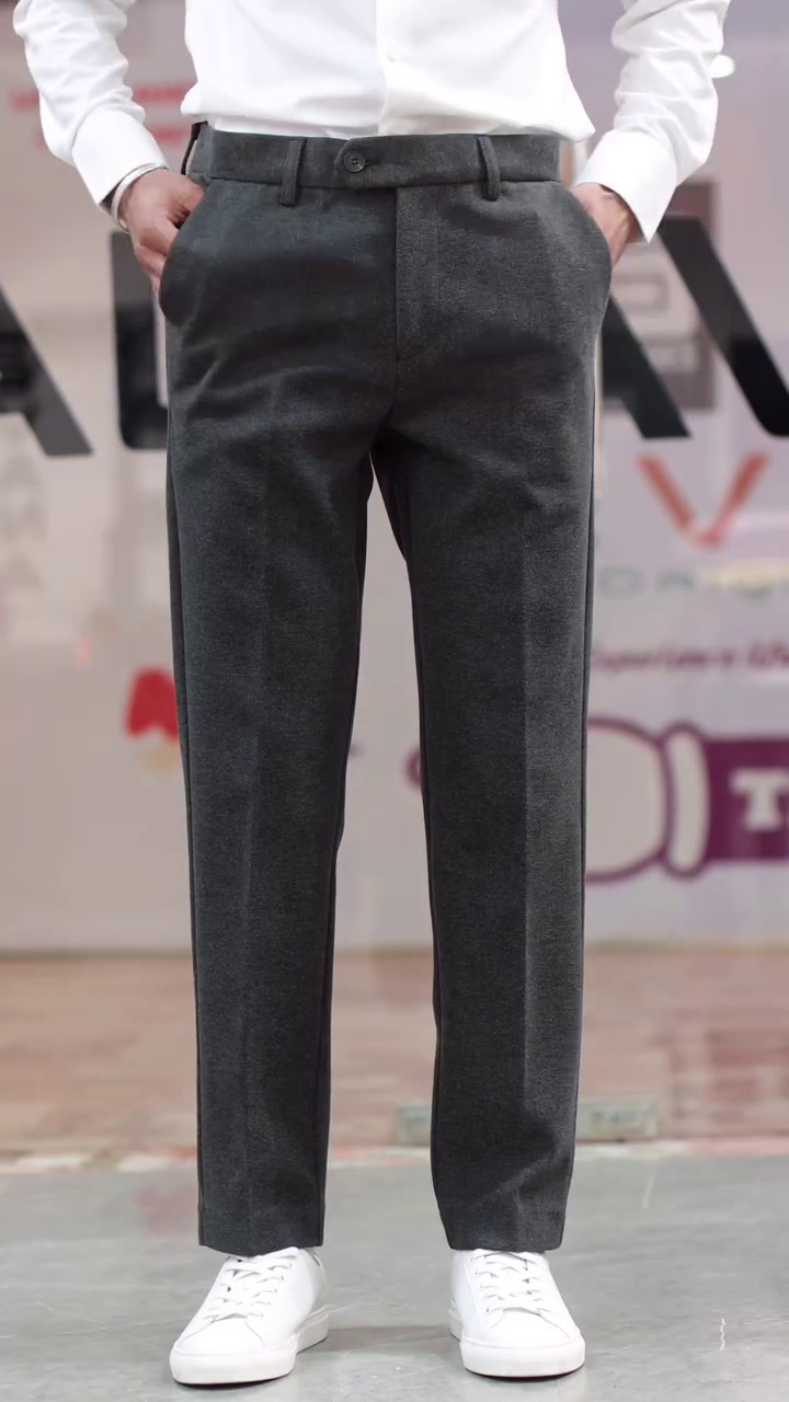 Men Slim Fit Everyday Smart Wear Comfort Stretch Formal Trouser - Image 4