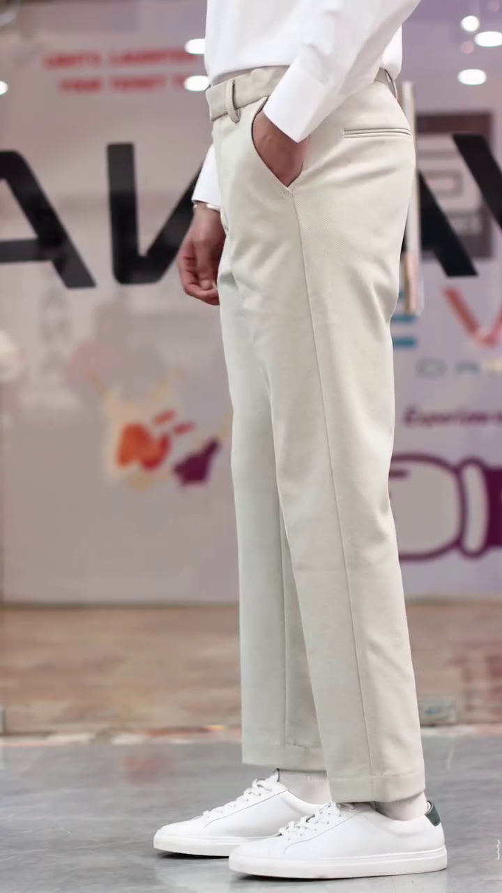 Men Slim Fit Everyday Smart Wear Comfort Stretch Formal Trouser - Image 2