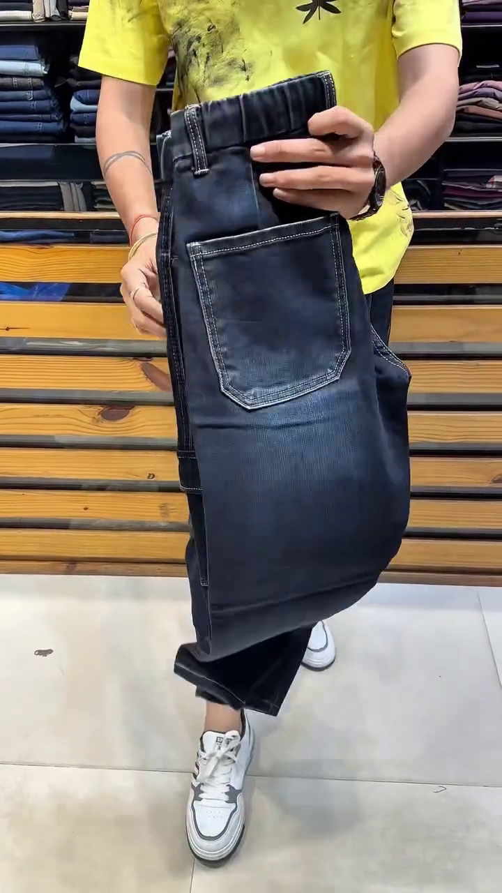 Joggers Pants for Men Denim Overalls Sports Harness Feet Harlan Casual Trousers - Image 2