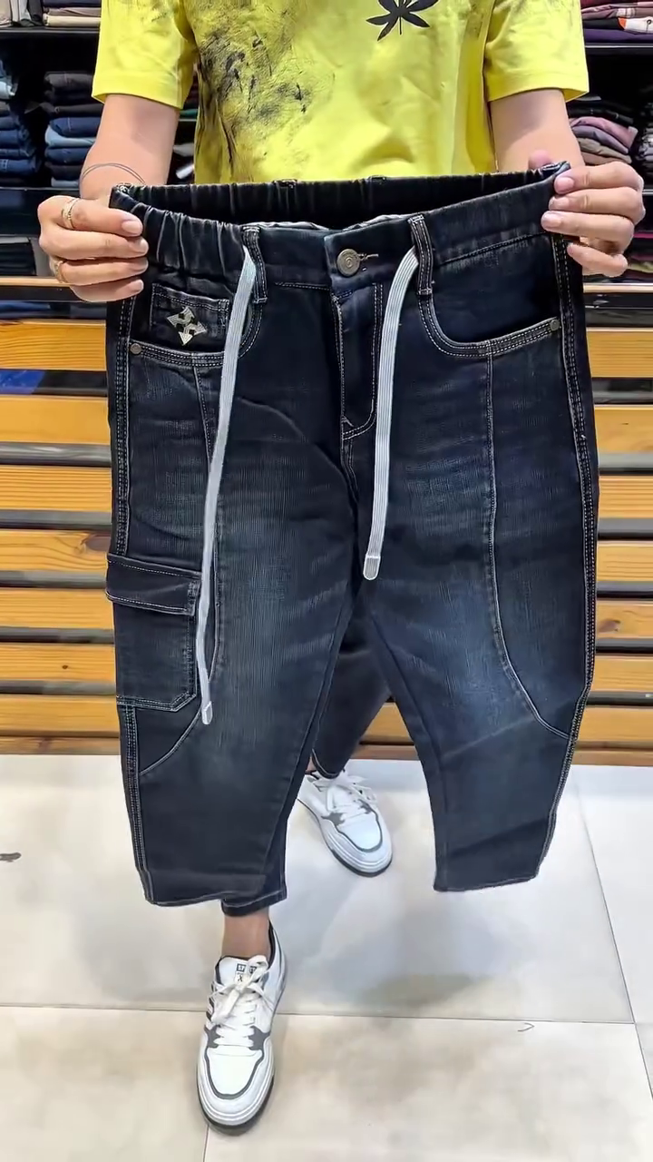 Joggers Pants for Men Denim Overalls Sports Harness Feet Harlan Casual Trousers - Image 6